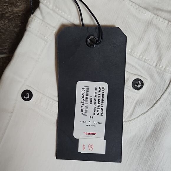 NWT Rag & Bone High Rise Ankle Skinny Jeans Sz 29 - Picture 10 of 14